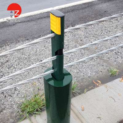 Wire Rope Barrier Flexible Highway Guardrail For Highway Traffic Safety Fence