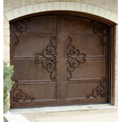 Modern sectional steel folding wrought iron garage doors